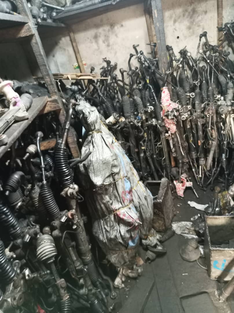 Modern car lights and steering rack